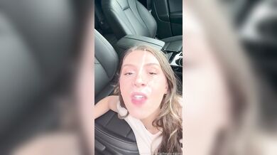 Blonde Amateur Mathema Kitten Takes Facial In A Parking Lot
