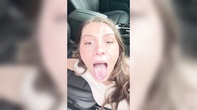Blonde Amateur Mathema Kitten Takes Facial In A Parking Lot