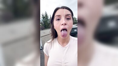 Blonde Amateur Mathema Kitten Takes Facial In A Parking Lot