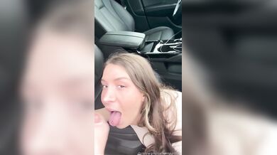 Blonde Amateur Mathema Kitten Takes Facial In A Parking Lot