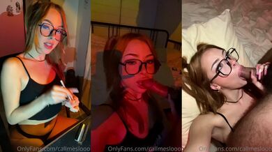 Hottie Call Me Slo Gets Cum On Her Glasses After A Blowjob