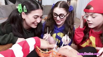Slutty Trio Gets Caught Stealing Candy Then Gets Fucked