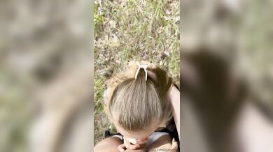 GF Isabelxm Enjoys An Outdoor Blowjob