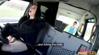 Horny female taxi driver
