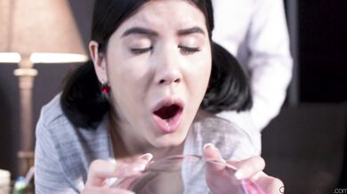 Teacher fucks sexy student on desk!