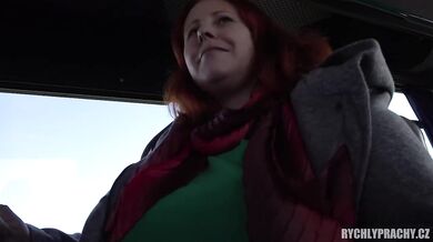Hot amateur MILF fucked in bus!