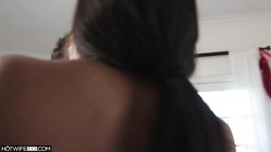 Amazing ebony with awesome natural tits