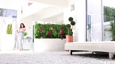 Redheaded BBW with huge sagging tits!