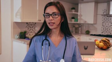 Daddy fucks horny Latina nurse