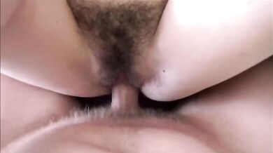 Curly redhead with braces and hairy pussy