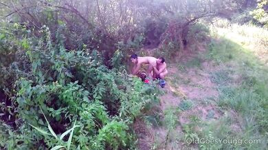 Lady Dee fucks in the woods