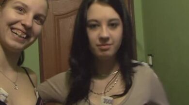 Amateur teens fucked in a public toilet