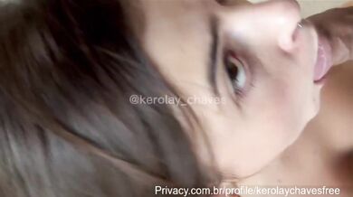 Brunette Kerolay Chaves Gets A Cumshot After A Quick Blowjob