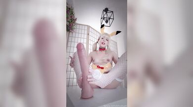 Kitty Kum Gets Horny In Sexy Fishnet Pikachu Costume