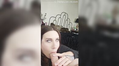 Chloe Lamb Titty Fucks Her Man's Cock