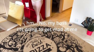 Sarah Roomie Teases The Delivery Guy Until He Cums