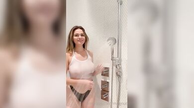 Big Tit Blonde Megan Guthrie Teases In The Shower