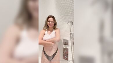 Big Tit Blonde Megan Guthrie Teases In The Shower