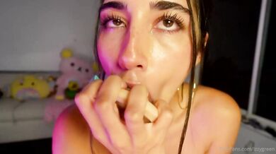 Izzy Green Pleasures Herself With Dildo Masturbation