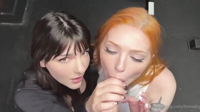 Naomihh666 and Forest Faye have a threesome in the gym that ends with a facial