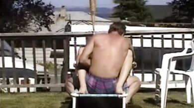Carla Spreads Her Legs And Flashes Her Pussy While Sunbathing In The Yard