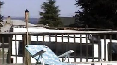 Carla Spreads Her Legs And Flashes Her Pussy While Sunbathing In The Yard