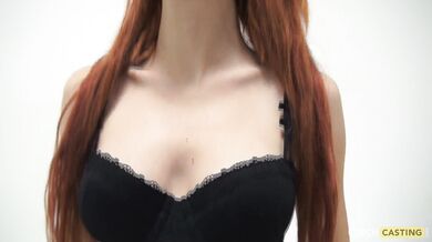 Redhead Daniela Strips And Strokes Cock At Her Casting Interview