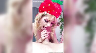 Teen Cute Babe BadAssNugget Gives Sloppy Blowjob