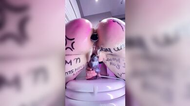 Bubblexgun Loses Control While Squirting in a Public Restroom