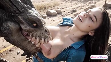 Vault Dweller Babe Takes A Wasteland Monster Deep In Her Ass