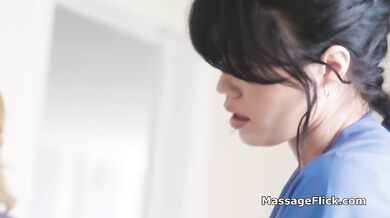 Threesome Tribbing After a Four-Hands Massage
