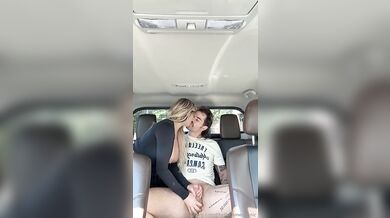 Busty Blonde Kayley Gunner Sucks And Rides A Big White Cock Outdoors And In The Car