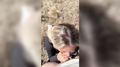 Busty Blonde Kayley Gunner Sucks And Rides A Big White Cock Outdoors And In The Car