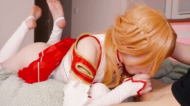 Kovicki Swallows A Mouthful Of Cum In Asuna Cosplay