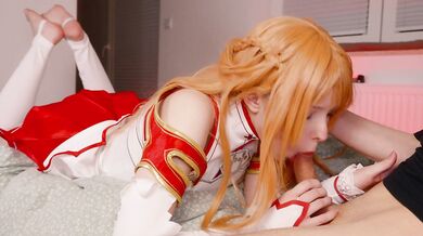 Kovicki Swallows A Mouthful Of Cum In Asuna Cosplay