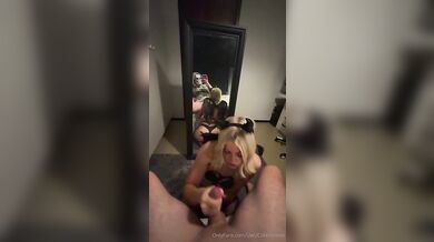 UwUCuteDemon Takes A Facial After A Sloppy POV Blowjob