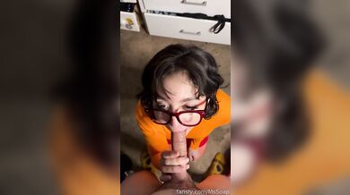 Horny Teen MsSoap Gets Cum On Her Face As Velma