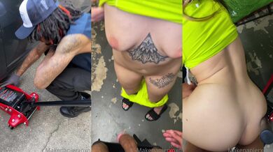 Hungry Makenapierxoxo Takes And Sucks The Mechanic's Cock