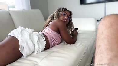 Ebony Stepsister Sky Alexis Tries Gooning