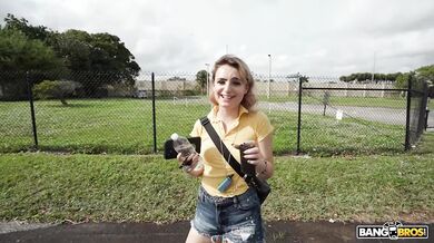 Evie Christian Flashes Her Titties For Cash And Boards The Bang Bus For An Anal Pounding