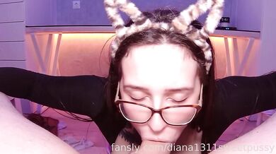 SweetPussy1311 Deepthroats Her Man's Big Dick