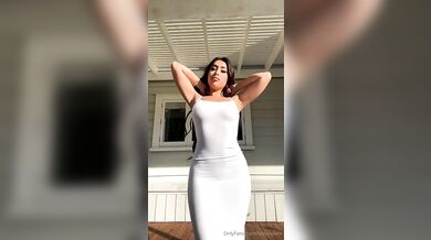 Beautiful BxbyVioletx Strips Her Sexy White Dress