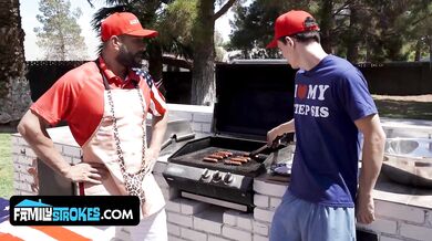 Independence Day Family Fun: Penelope Gets Double-Teamed By Stepdad And Stepbro