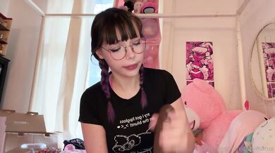 DitzyMaruu Blowjobs Her Black Dildo Sloppily