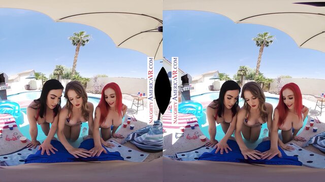 Ashley Lane, Diana Grace And Lilian Stone Ring In The Fourth Of July By Getting Drenched In An Early Explosion Of Cum