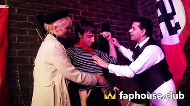 Sexy Blondie Enjoys 2 Dudes In A Crazy Foursome