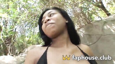Naughty Girl With Rigid Nips Teases Meaty Hard White Man Sausage