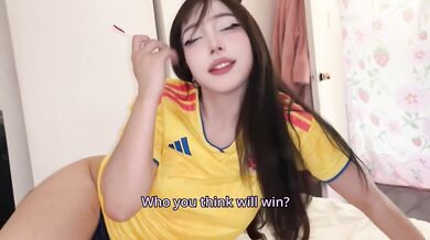 Asian Slut Kikisita Fucks While Watching The World Cup