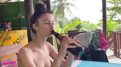 Solazola Blowjobs Her Boyfriend On A Vacation