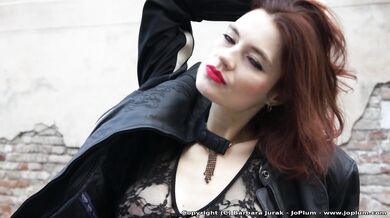 Krakow paid prostitute Barbara Jurak (Joanna Plum) masturbates in public